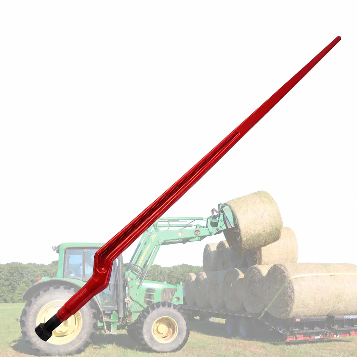 Diameter 36mm Length 880mm Cranked  Hay Loader Replacement Parts Loader Tines Hay Bale Spear for Tractor for Hay Baler Parts