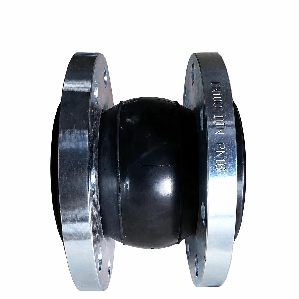 Flexible Connector Pn16 Plumbing Materials Single Sphere Galvanized Flanged Expansion Rubber Joint