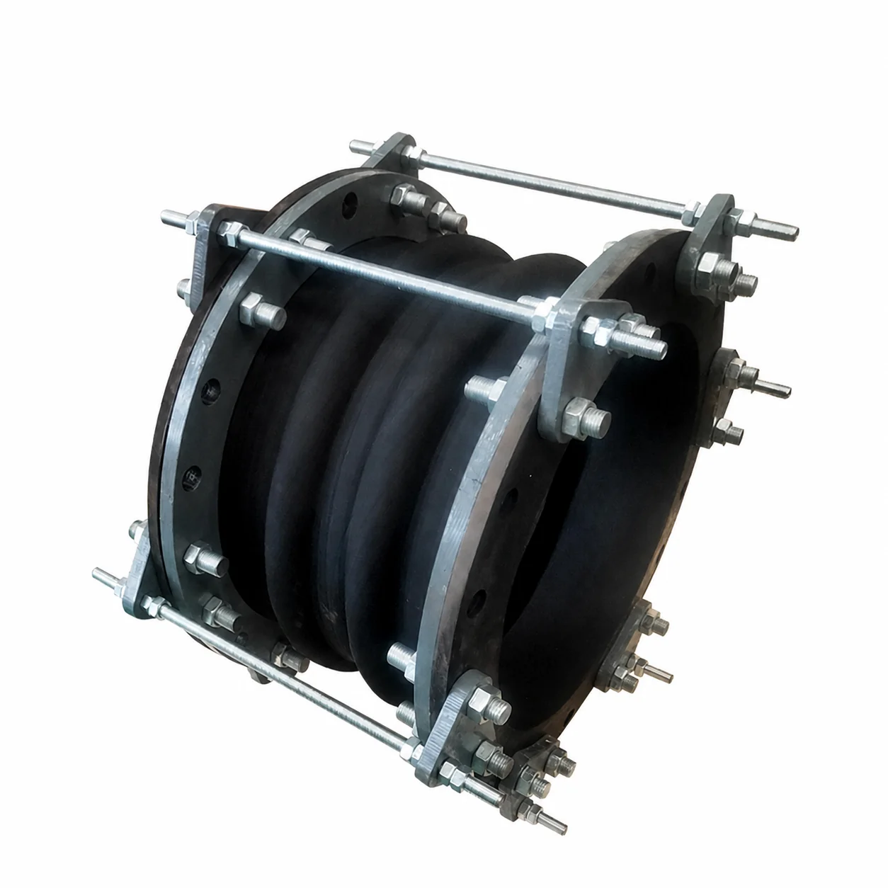 Seal Full Face Hand Wrap Limited Tie Rod Double Sphere Expans Bellow Compensator Rubber Expansion Joint