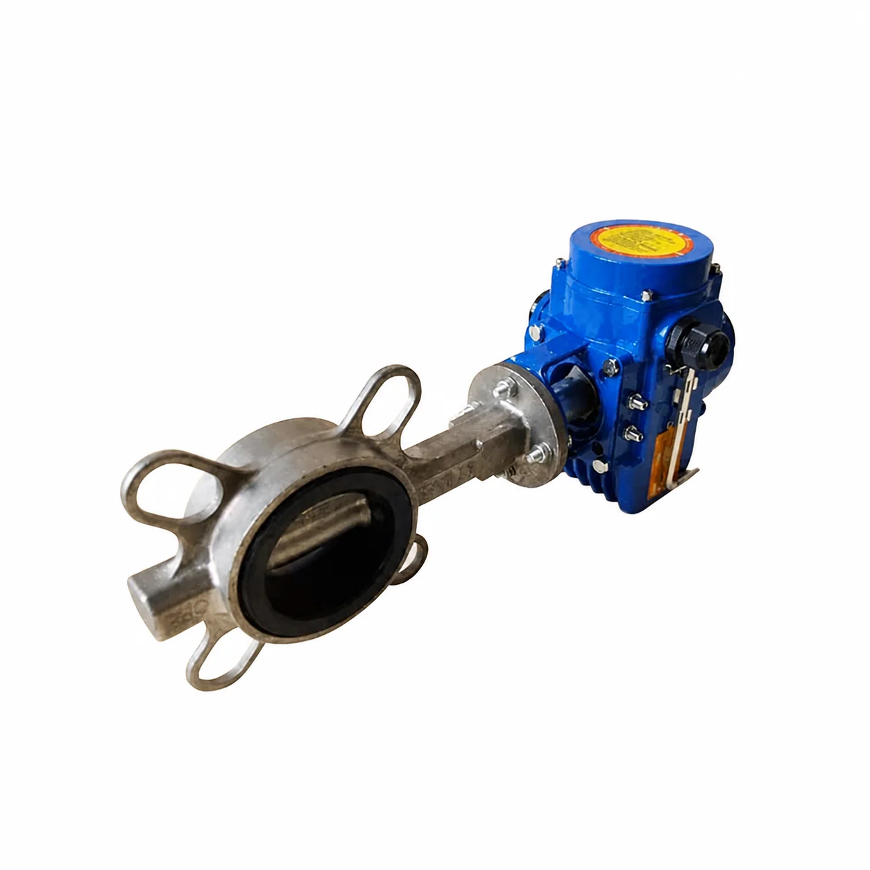 Pneumatic Wafer Butterfly Valve PTFE Rubber Seal Air Operated Valve for Water Treatment