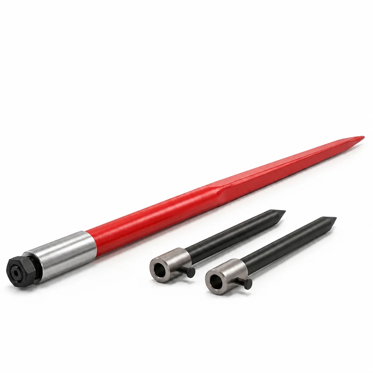 High Strength 49 Inch Universal Fit 4000 Lbs Capacity 60Si2Mn Spring Steel Forged Farm Equipment FEL Skid Steer Hay Bale Spear