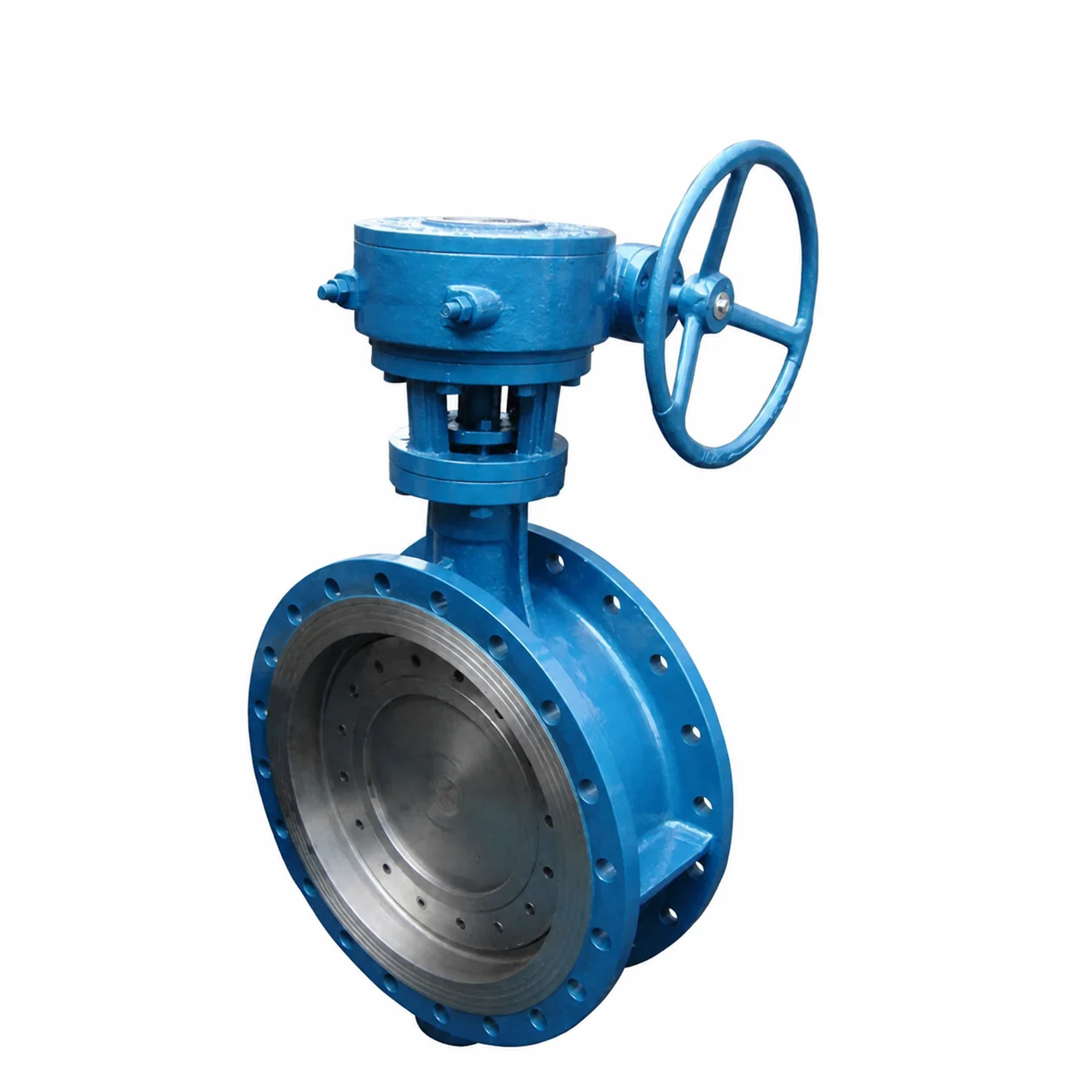 DN250 Double Offset Flange Cast Iron Cf8 Metal Seat Hand Wheel butterfly Valve