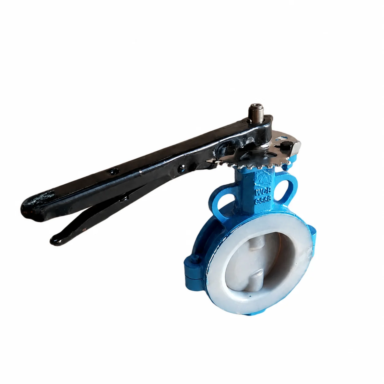 1-1/4 Inch Anti-corrosive Handle Carbon Steel Ptfe Seat Wafer butterfly Valve