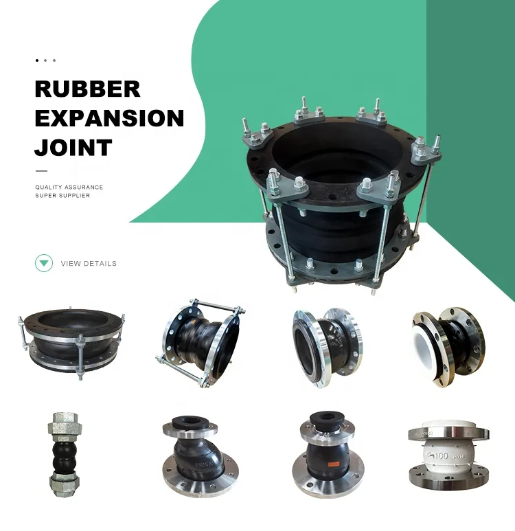 DIN Manufacturers SS304 Flange Connected Flexible Compensator Double Spheres Rubber Expansion Joint
