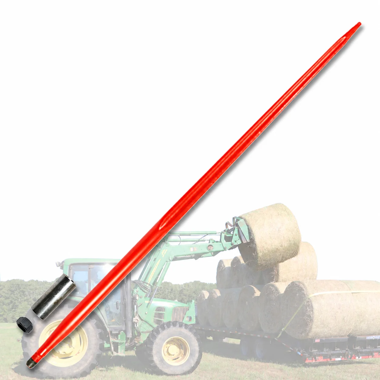 ABLSON Forged Straight Tine for Hay Loader Tractor With Hay Bale Spear and Loader Tines and Bale Spears for Cnh New Holland