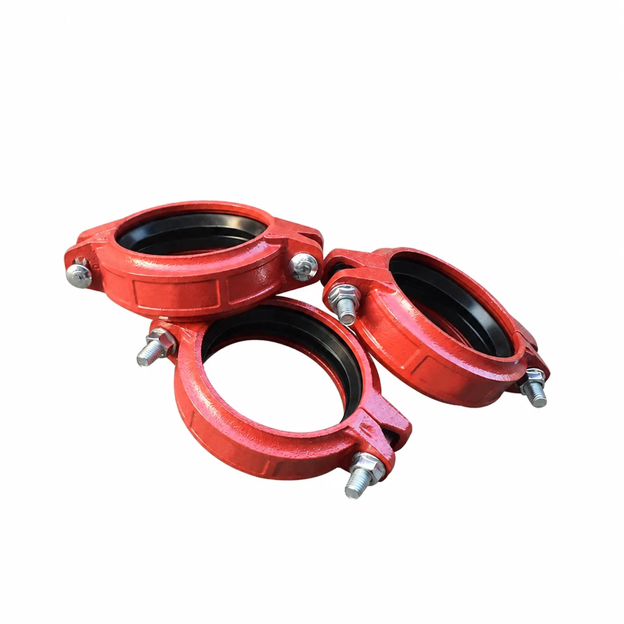 2 1/2 Inch 10mm Pipe Fitting Rigid Ductile Iron Grooved Coupling for Fire Fighting