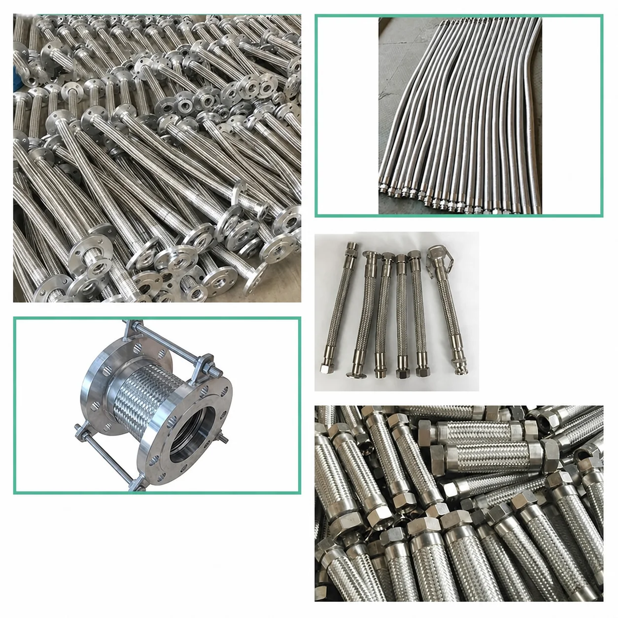 Expansion Joint Flexible Stainless Steel Braided Metal Hose with Flange End