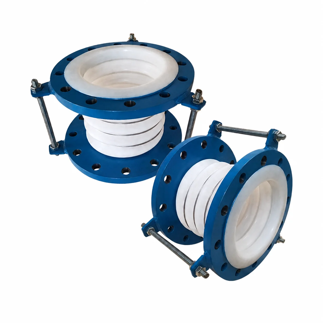 Flange Connected Axial Metal Compensator Full PTFE Lined Bellows Corrugated Expansion Joint
