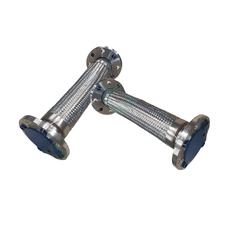 High Temperature SS304 Flange Flexible Resistant Strong Acid Alkali PTFE Lined Braided Hose