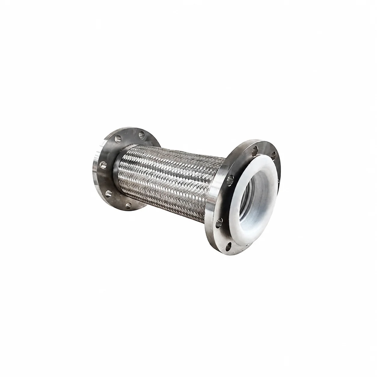 Stainless Steel SS304  PTFE Lined Braided Flange Metal Flexible Hose