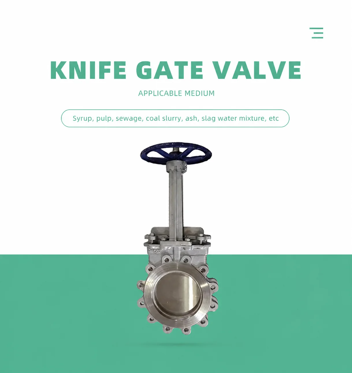 Manual Hard Seal Metal Seat Stainless Steel Wafer Slurry Knife Edge Gate Valve